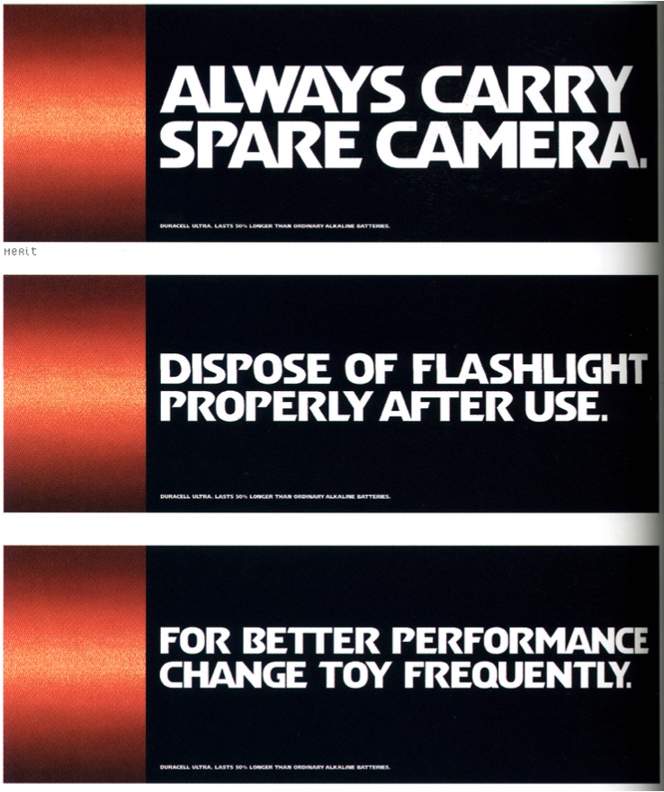 Duracell: always carry a spare camera