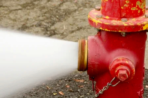 Fire Hydrant Spraying Water